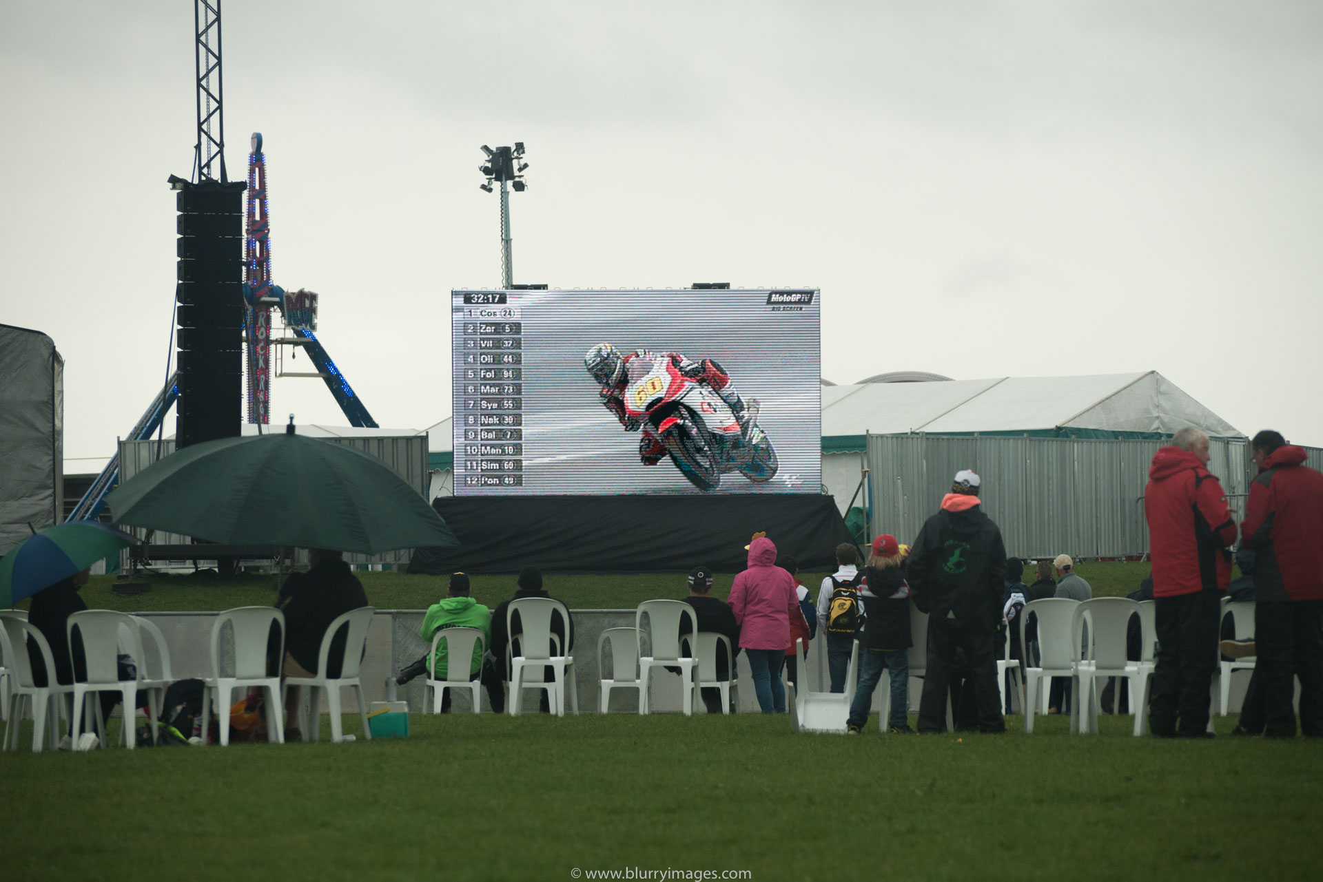 MotoGP Silverstone, watching race, big screen